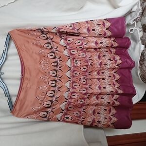 NWT! Axcess skirt size 10, Peacock feather pattern